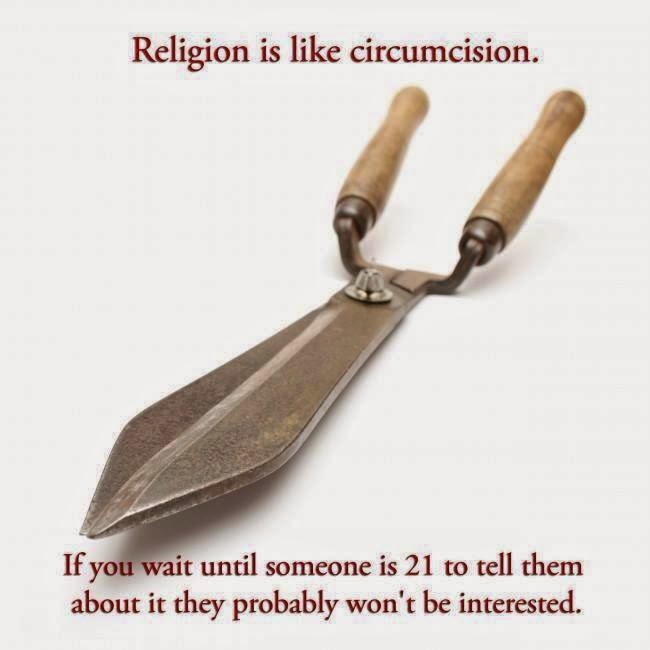 Funny Religion is like circumcision Caption Picture
