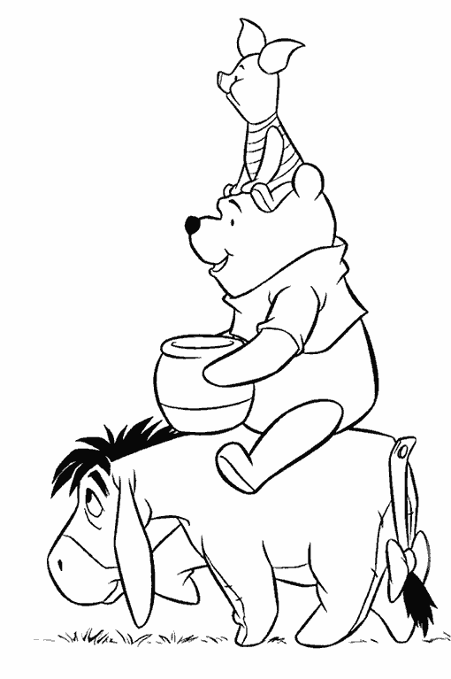 baby winnie the pooh coloring pages