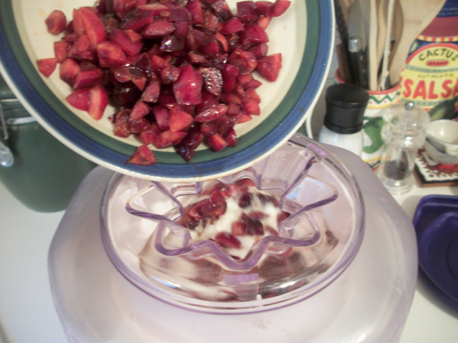 Cook with Sara Cherry Cheesecake Frozen Yogurt