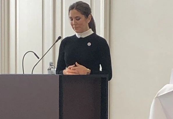 Crown Princess Mary attended the conference Sexual and Reproductive Health and Rights in Humanitarian Crises at Christiansborg