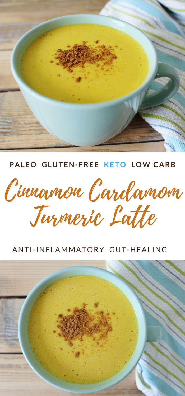 Cinnamon Cardamom Keto Turmeric Latte Paleo, Low Carb, GlutenFree, Keto