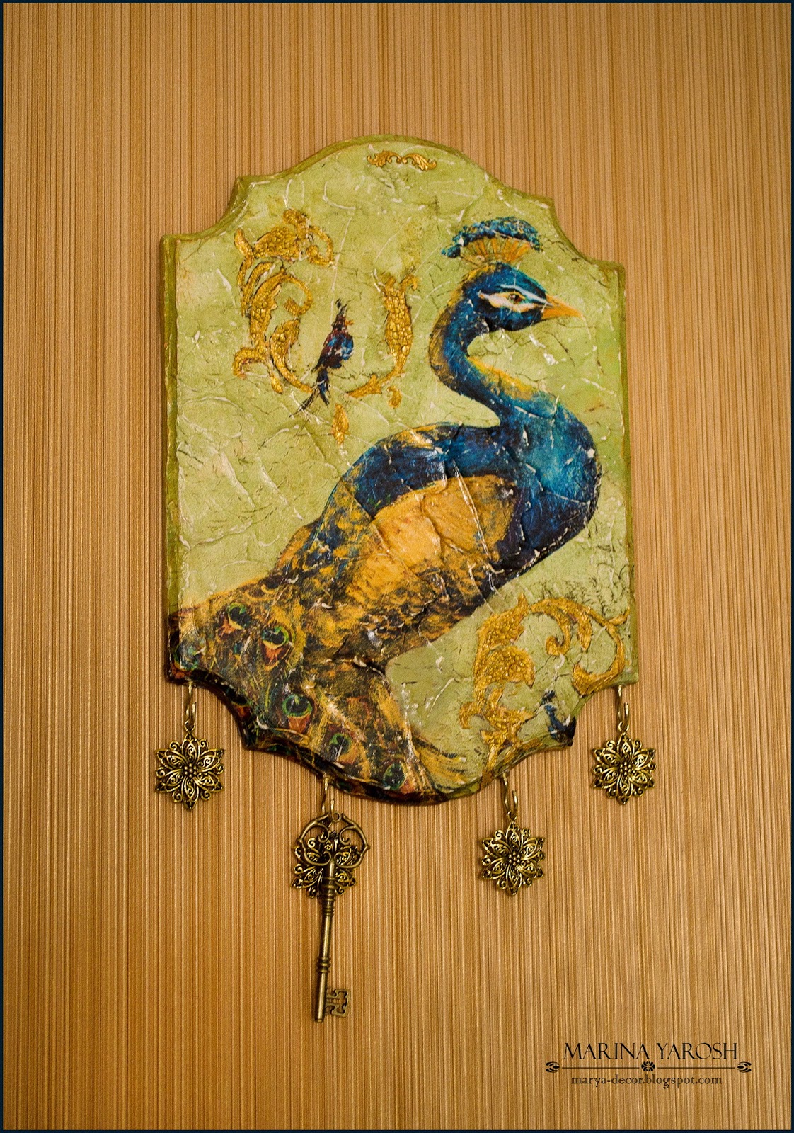 Декупаж на стене имитация фрески