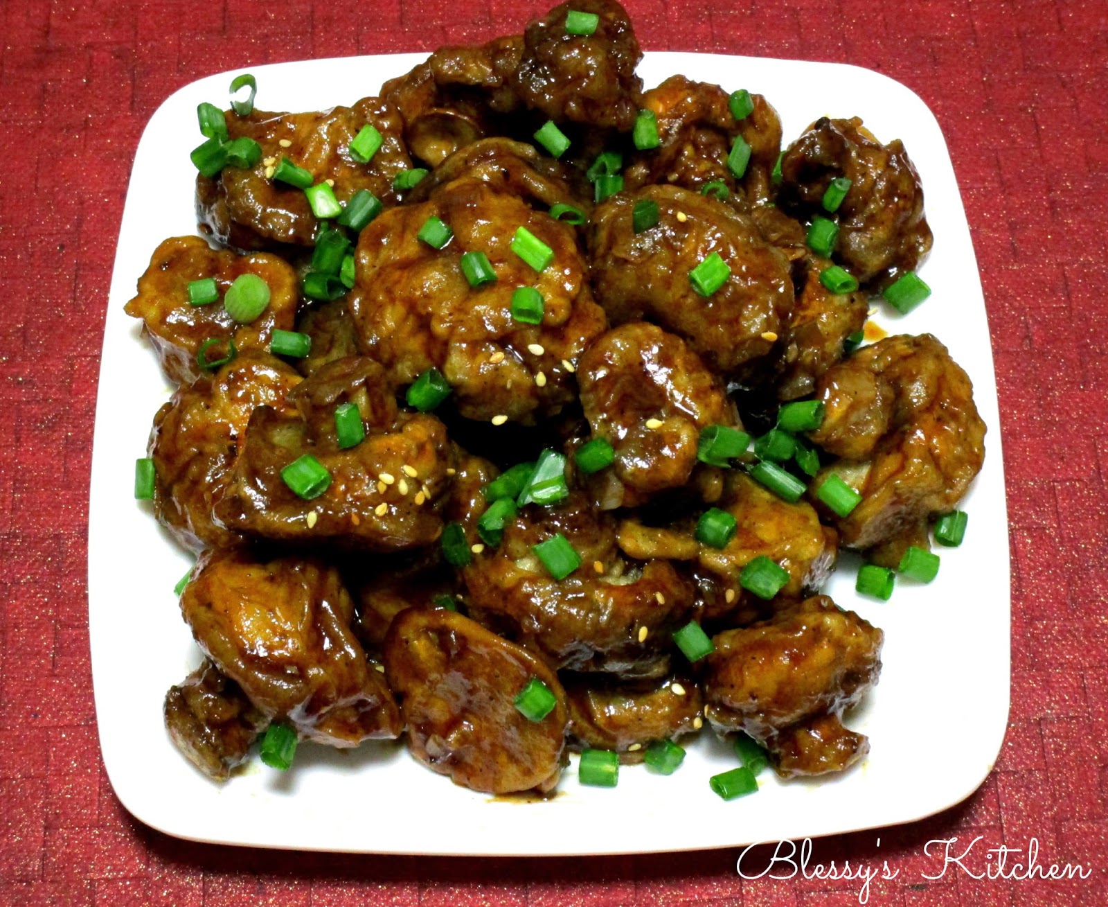 Blessy's Kitchen Mushroom Manchurian