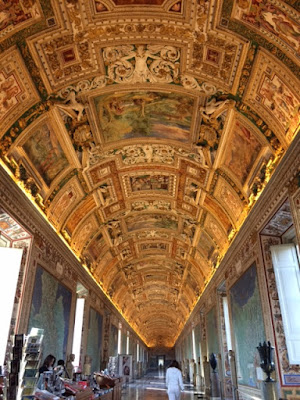 Around the World in 35 Days Ceiling in the Vatican Museum, Rome, Italy