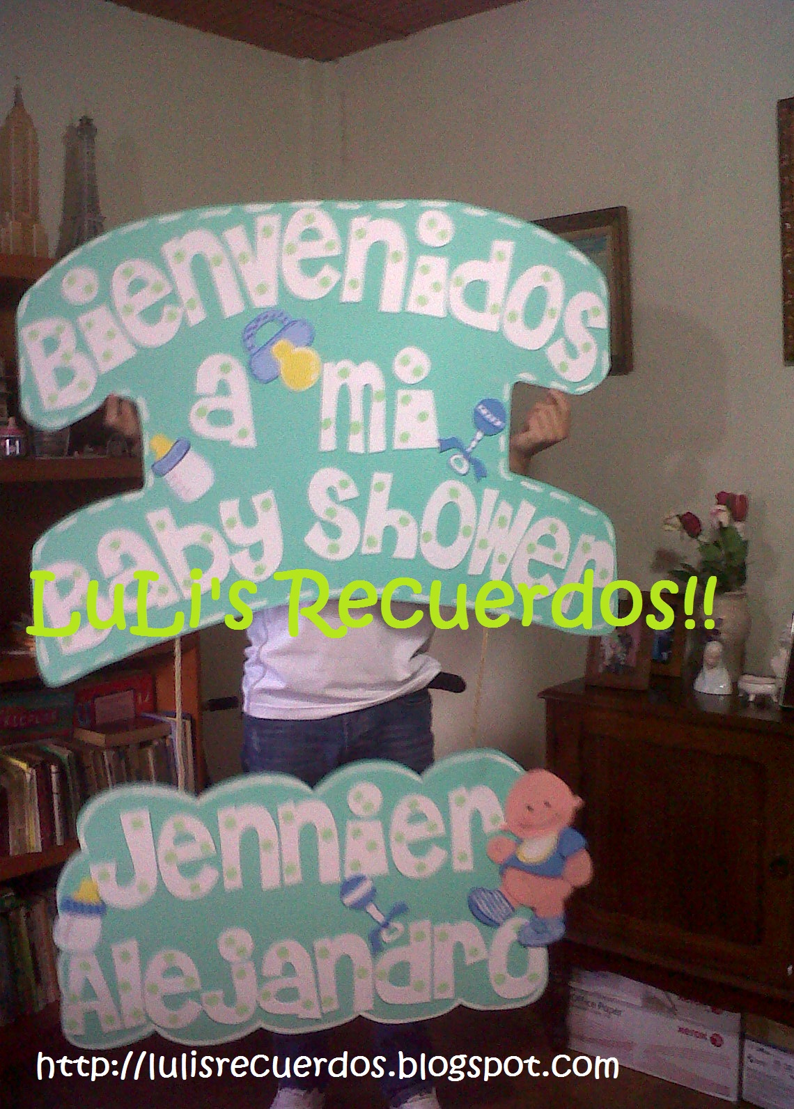 LuLi's recuerdos Nombres para baby shower en foami