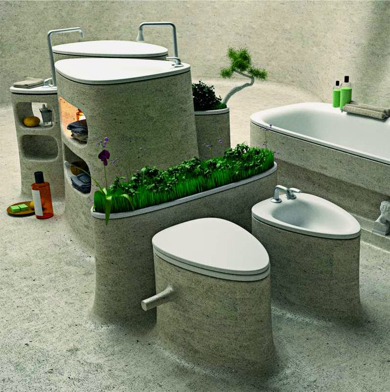 Decorating Bathroom With Planter By Art-Tic Design