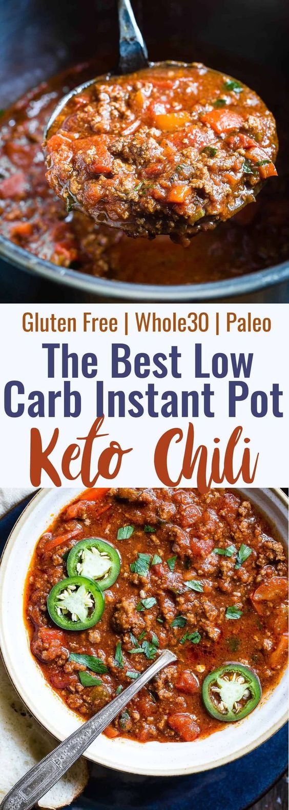NO BEAN WHOLE30 KETO CHILI IN THE INSTANT POT healthy meals recipe