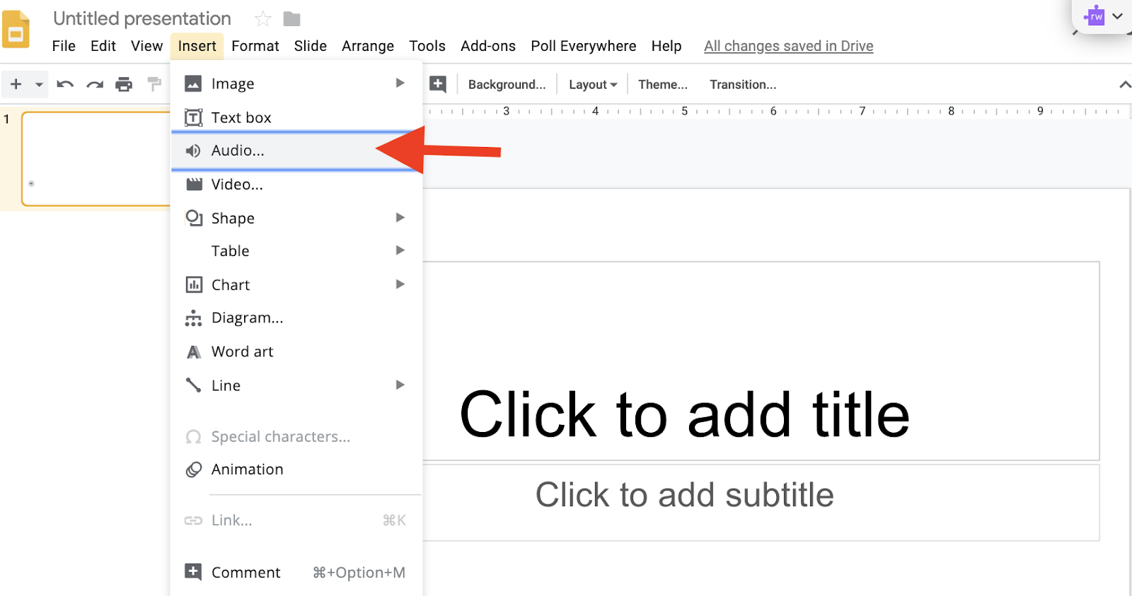 Switch On LEARNING!: You can now add AUDIO to Google Slides
