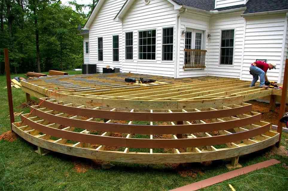 deck with stairs ideas