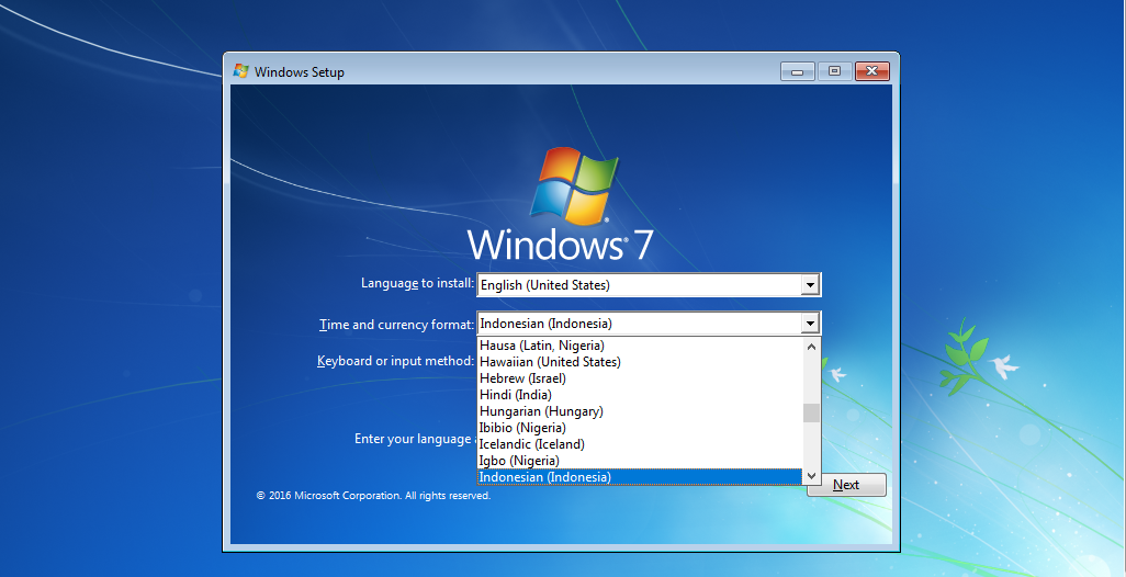 Cara Instal Ulang Windows 7