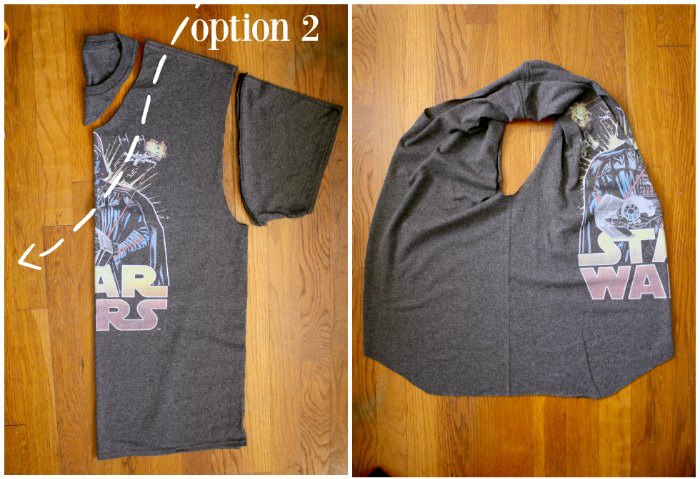 Diy Star Wars T Shirt Tote Bag All Roads Lead To The Kitchen Step 2 Unfold The Shirt And Open It Up So That Your Handles What Used To Be Shoulders Now Line Cut Off Bottom Hem Of