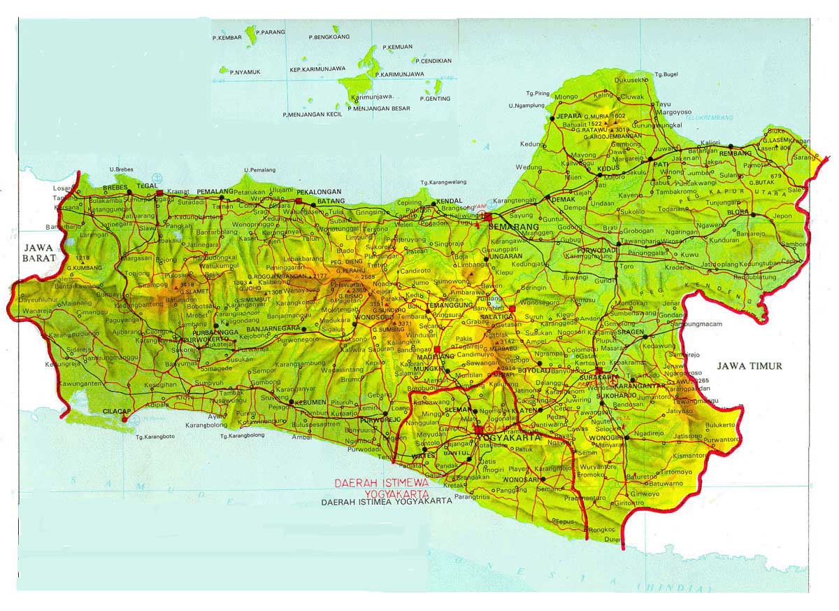 Peta Kota: Peta Provinsi Jawa Tengah