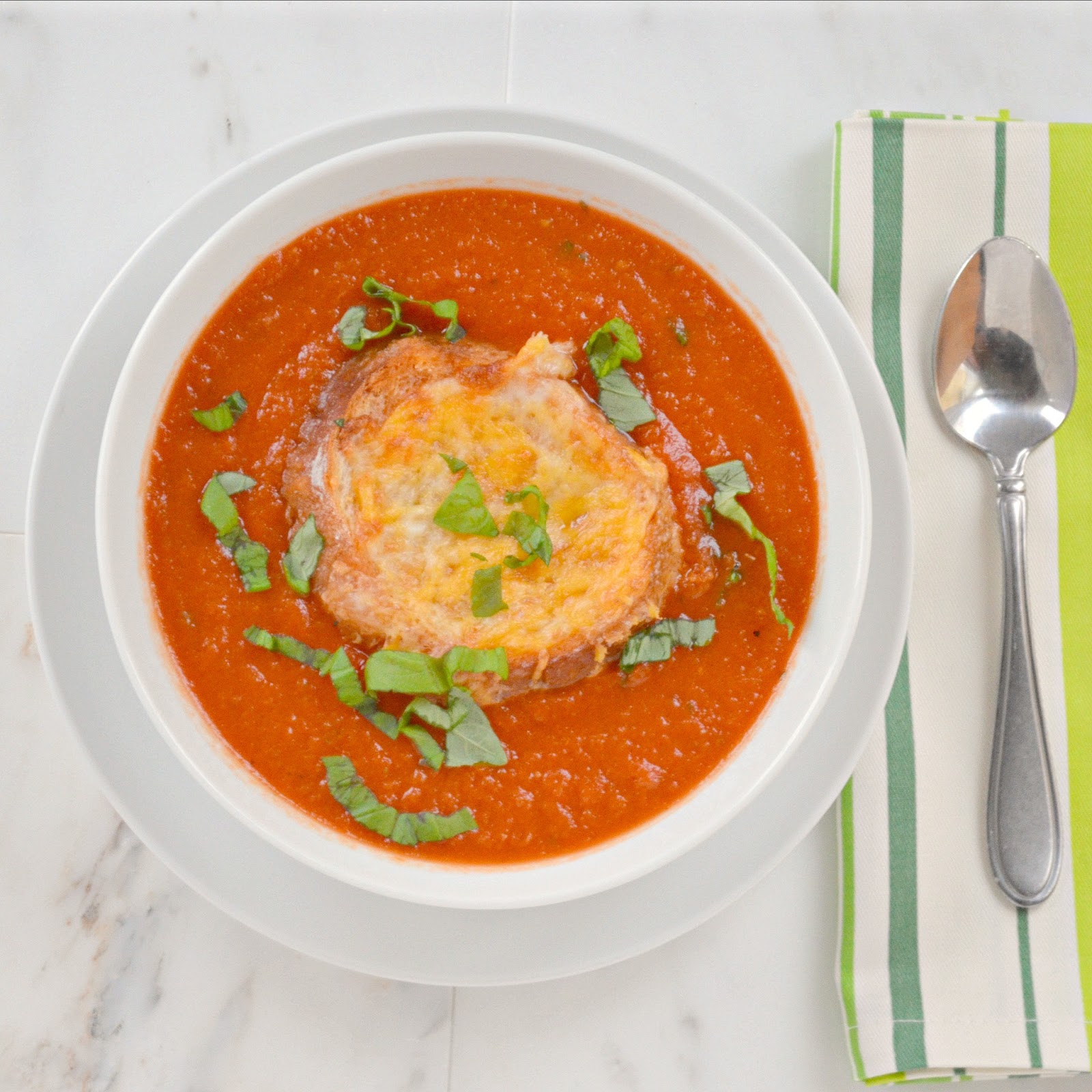 Tomato Basil Soup With Cheesy Bread Serena Bakes Simply From Scratch