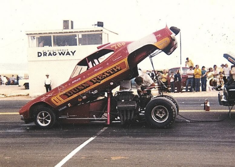 Just A Car Guy the Dunn Reath rear engine 'Cuda funny car was the only rear engine funny car to