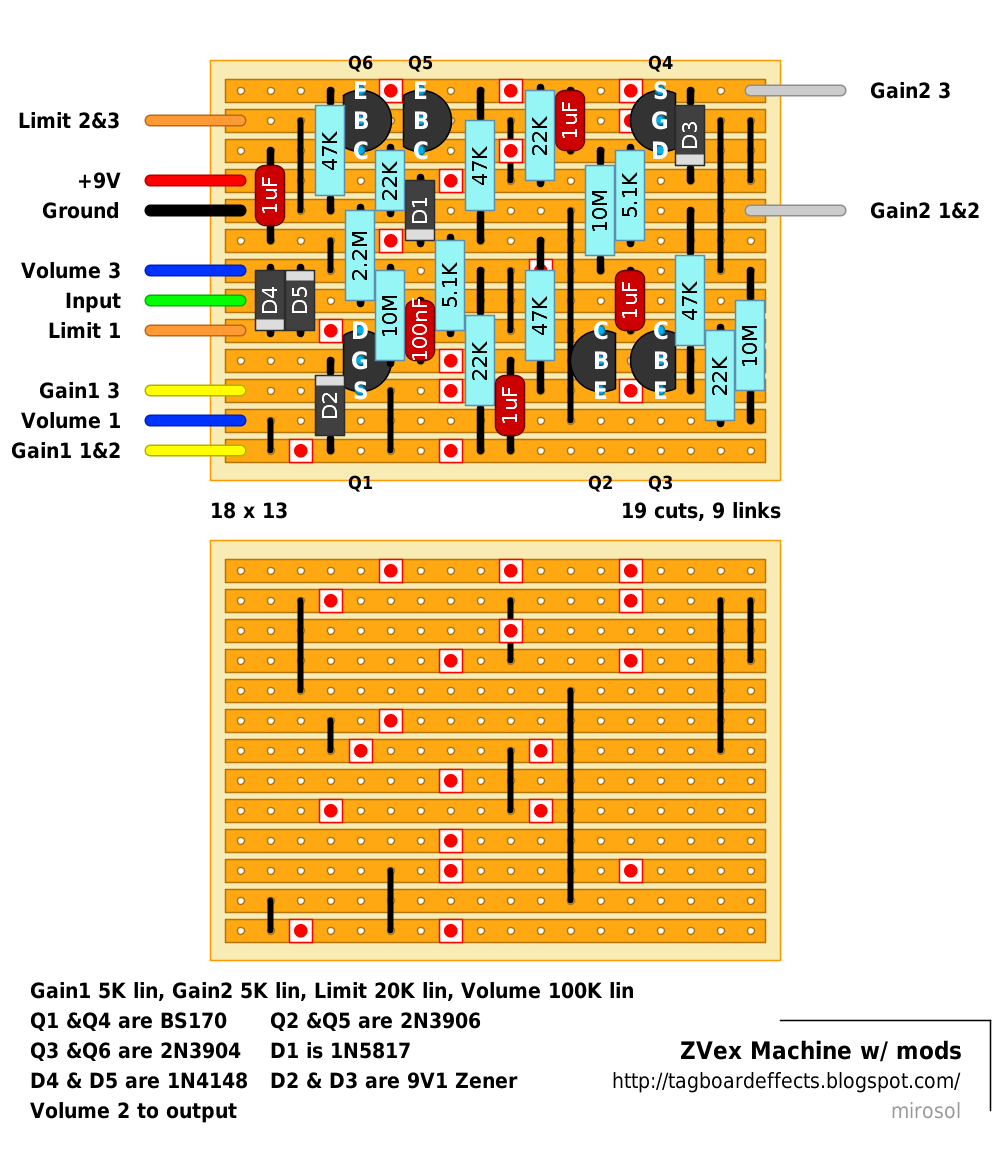 Guitar FX Layouts: ZVex Machine w/ mods