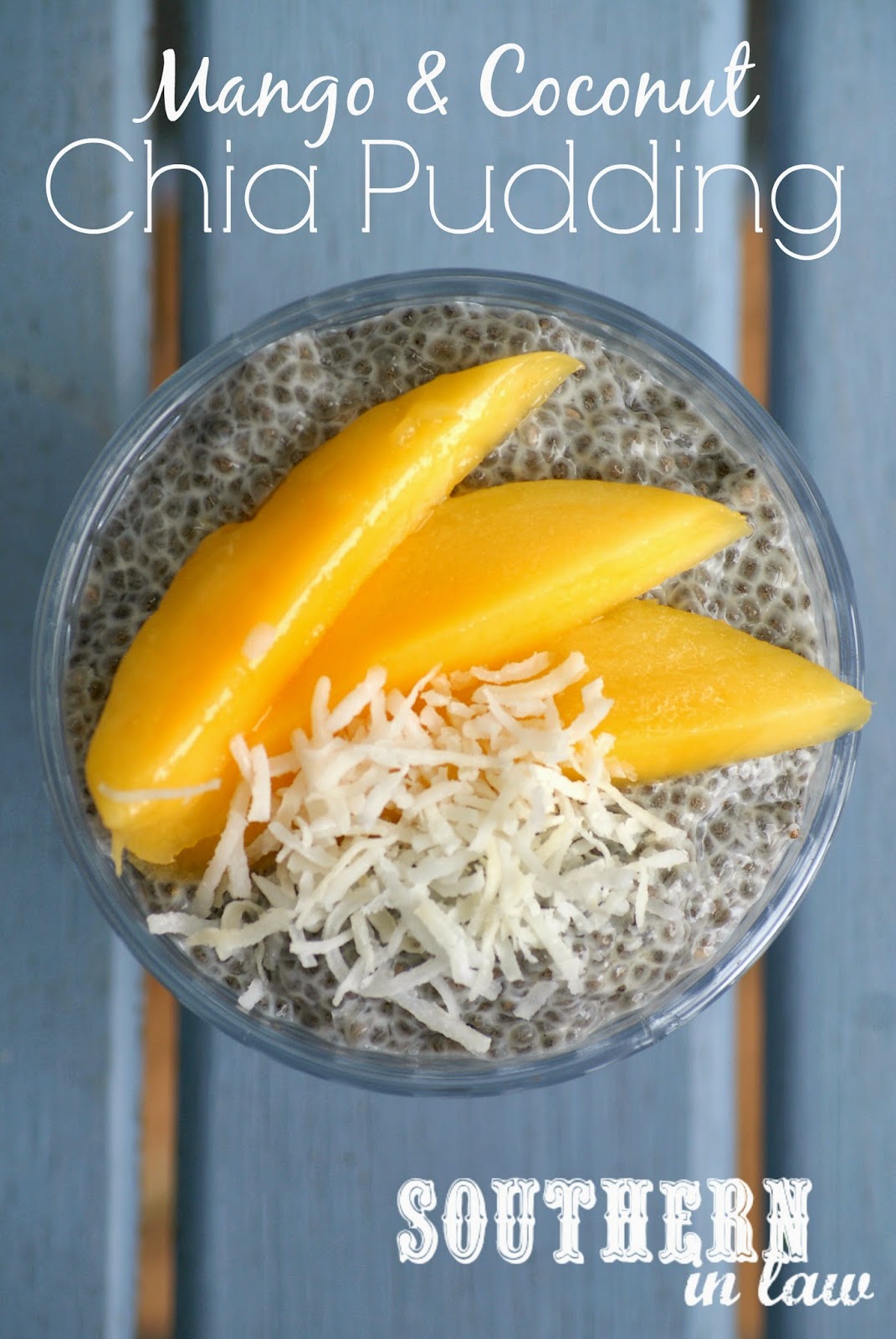 Vegan Mango and Coconut Chia Pudding - Healthy, Gluten Free, Low Fat