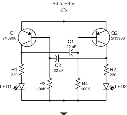 Led flasher circuit
