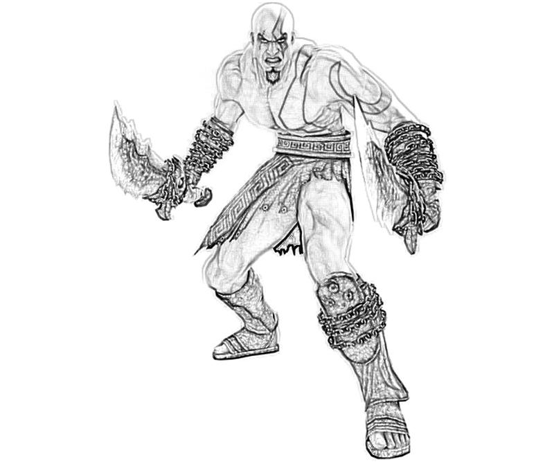 God of War Ascension Kratos Ready Coloring Pages title=