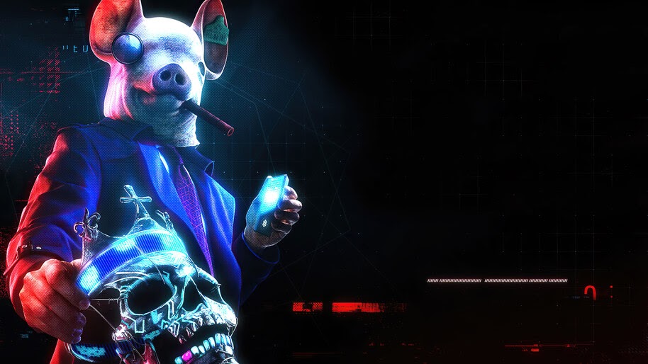 Watch Dogs Legion, Pig, Mask, 4K, #7.2235