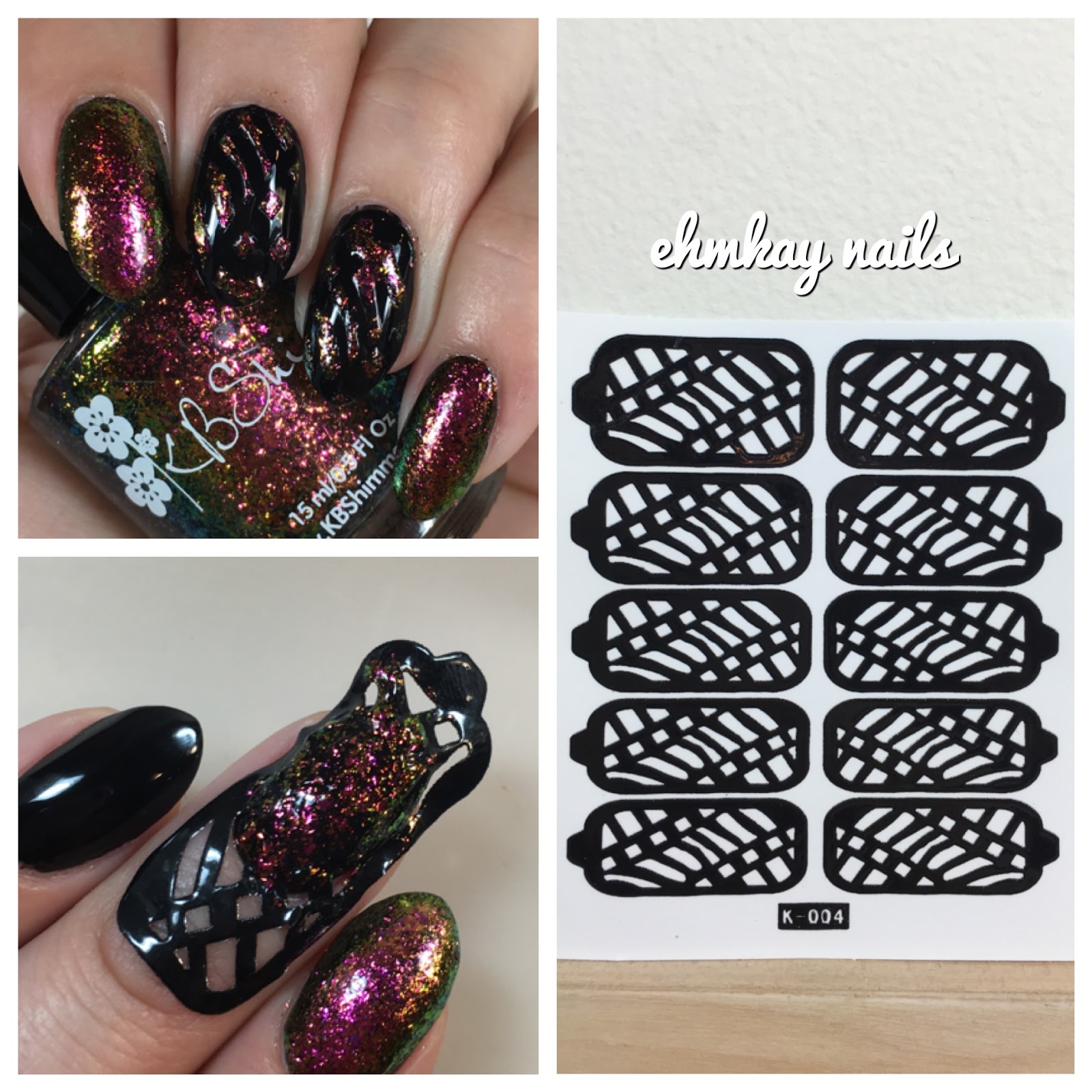 ehmkay nails Born Pretty Nail Vinyl Stencils Review