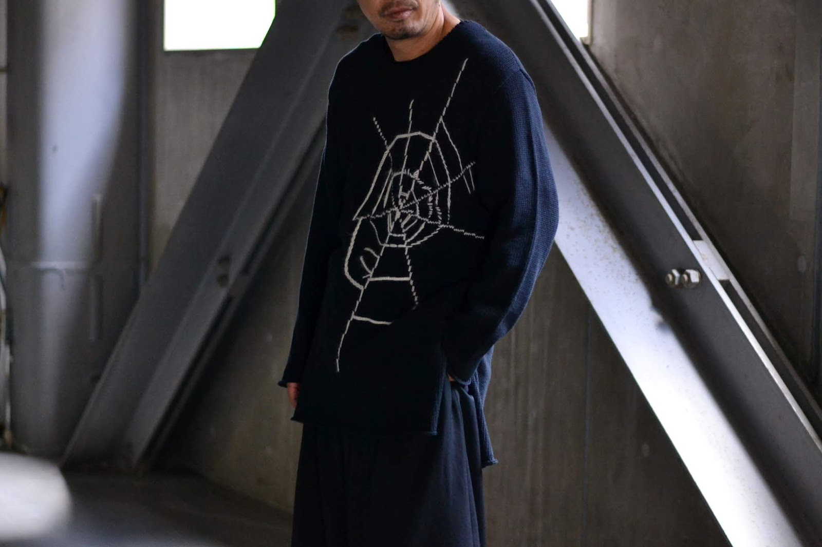 BLACKscandal Yohji Yamamoto 蜘蛛の巣スラックス | angeloawards.com