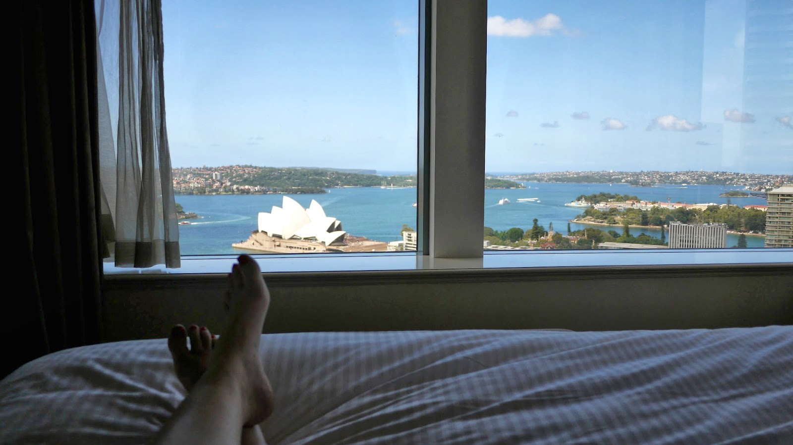 View from Premier Grand Harbour View Room Shangri La Sydney