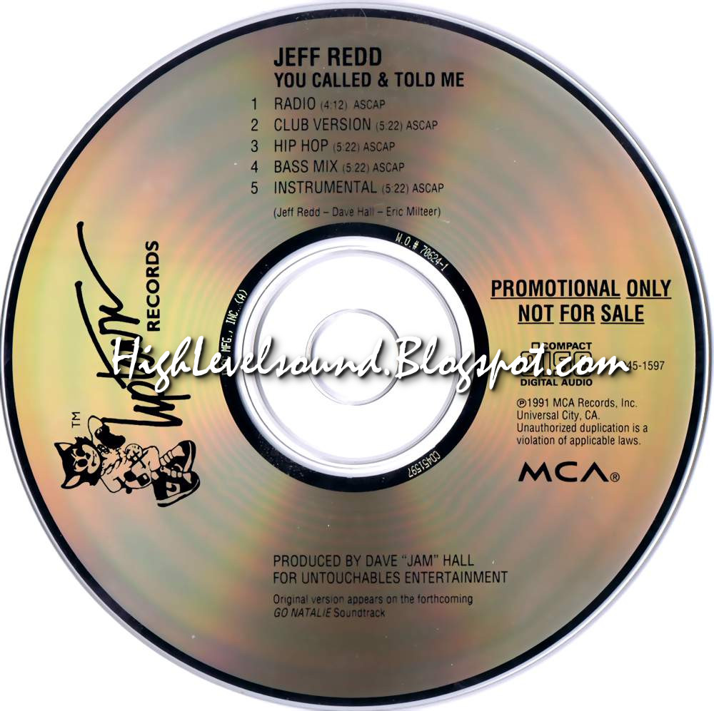 Jeff Redd You Called & Told Me highest level of music: Jeff Redd - You Called & Told Me-(Promo_CDM