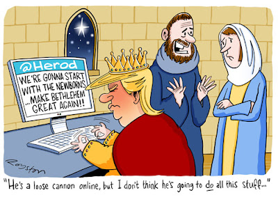 Image result for Trump and Christmas cartoon