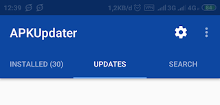 menu apk updater