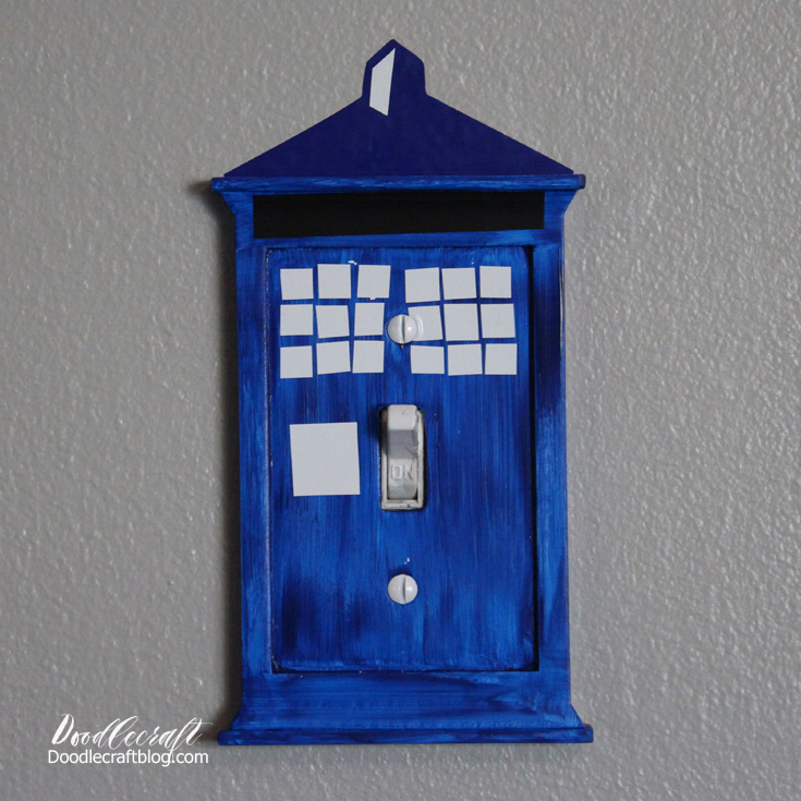 Doodlecraft Tardis Light Switch Cover