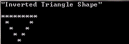 inverted triangle shape in c++ code using for loop ~ C++ Programming ...