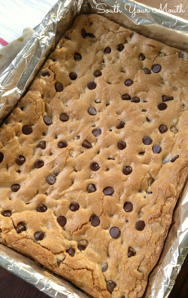 South Your Mouth: Chewy Chocolate Chip Cookie Bars