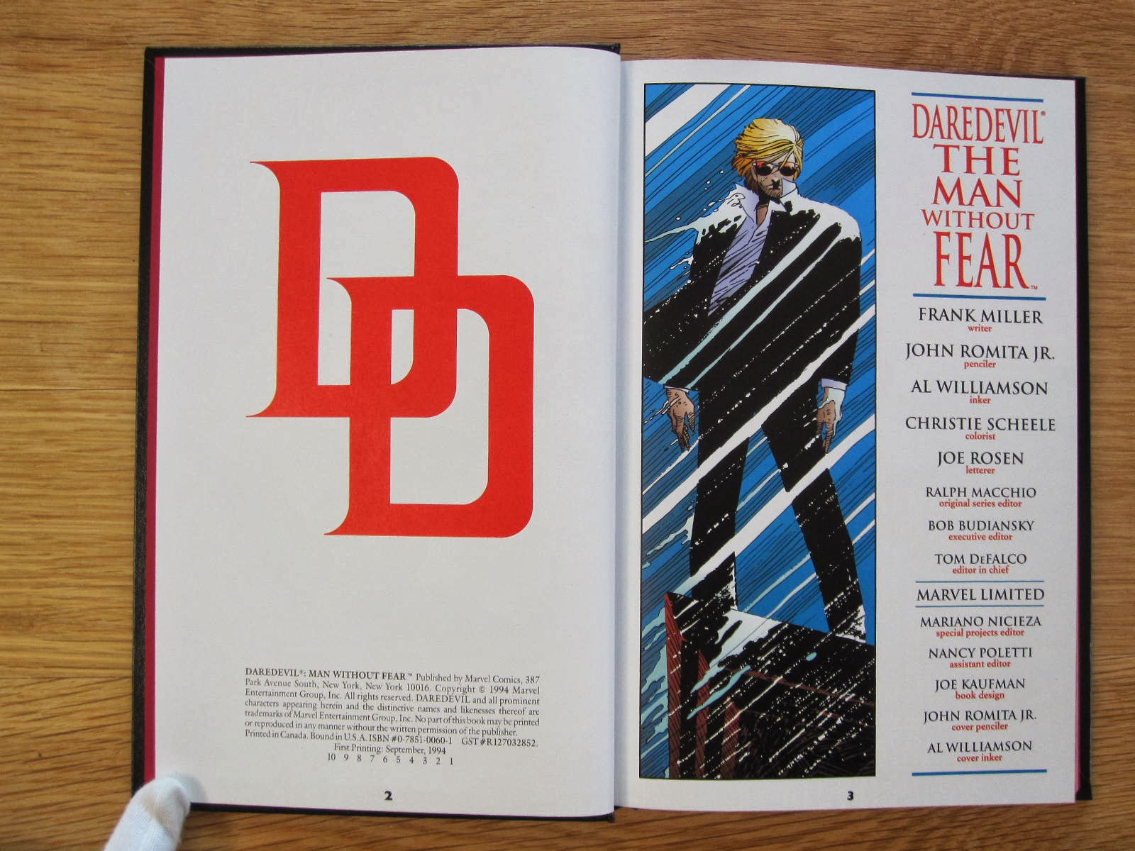 my absolute collection: Daredevil The man Without Fear Marvel limited