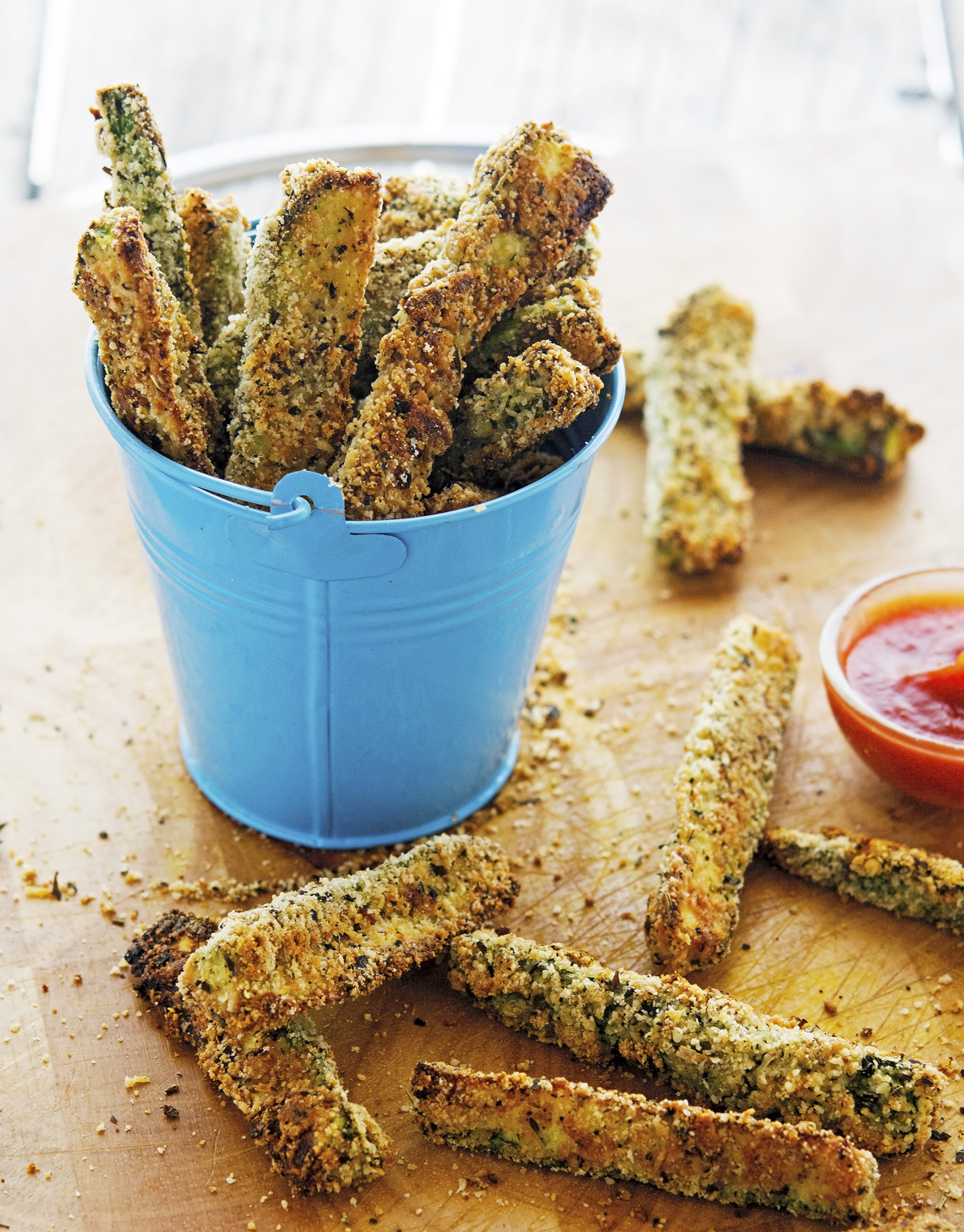 Parmesan Crusted Baked Zucchini Fries