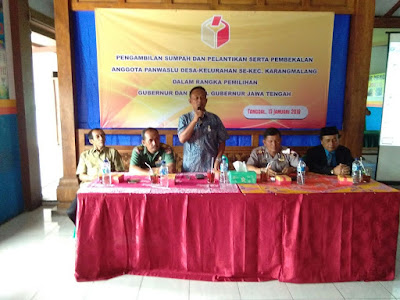BABINSA KEL.  KROYO HADIRI ACARA PENGAMBILAN SUMPAH PANWASLU