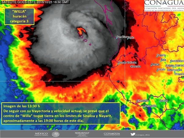 URGENTE: el huracan willa tocara tierra en menos de 2 horas. URGENTE: el huracan willa tocara tierra en menos de 2 horas.