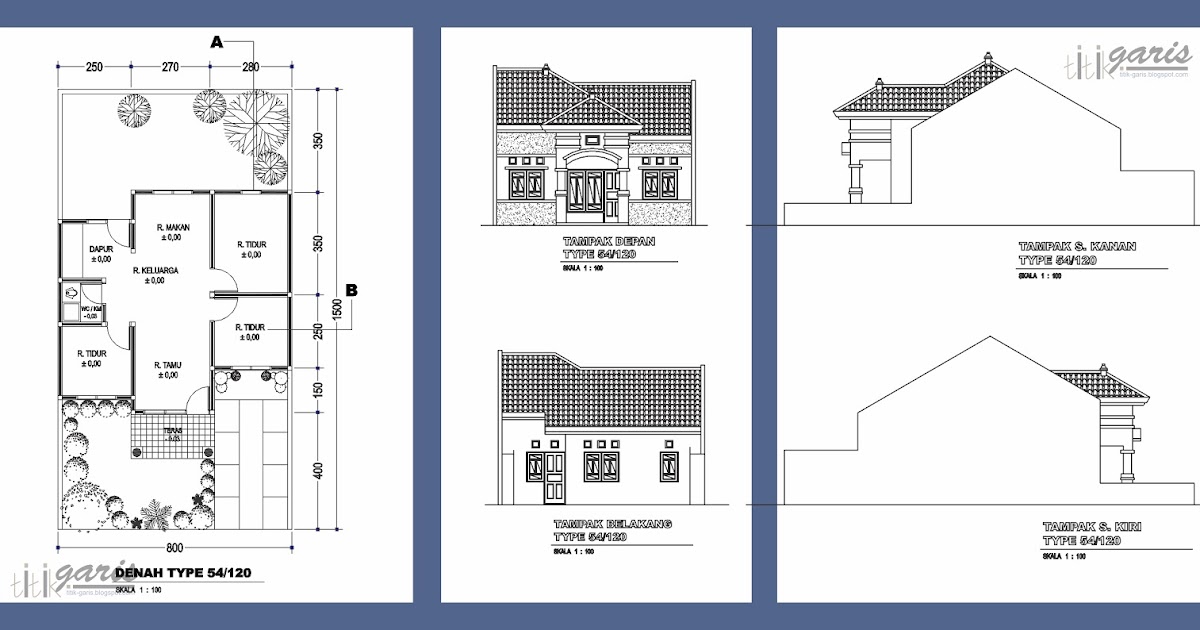 Denah Rumah Kayu Type 36 2019 Denah Rumah Kayu Type 36 2019