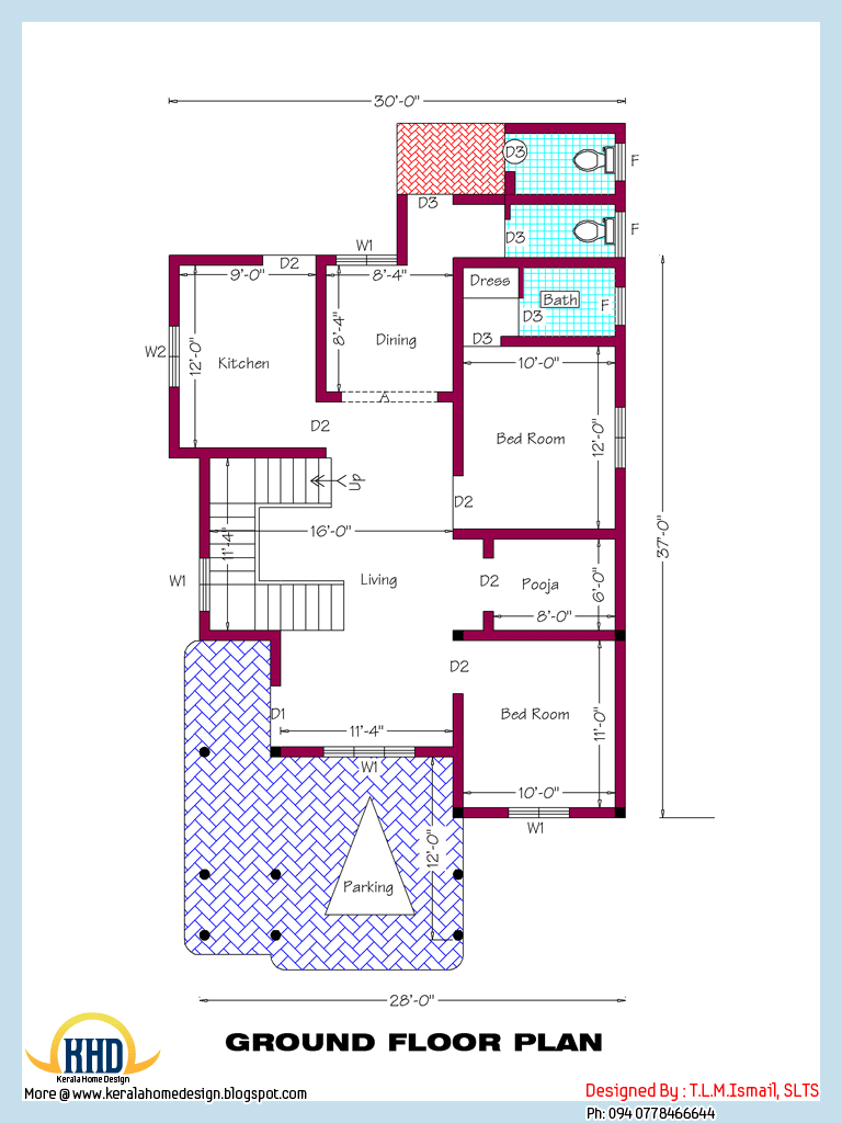  Home  plan  and elevation 2318 Sq Ft home  appliance