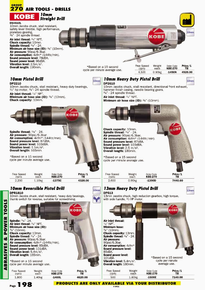 แค็ตตาล็อก KOBE สินค้าเครื่องมือช่างยี่ห้อ KOBE หมวด AIR TOOLS