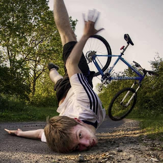 Before Few Seconds of falling from bicycle
