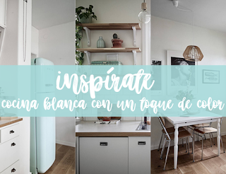 Inspírate: una cocina blanca con toques MINT