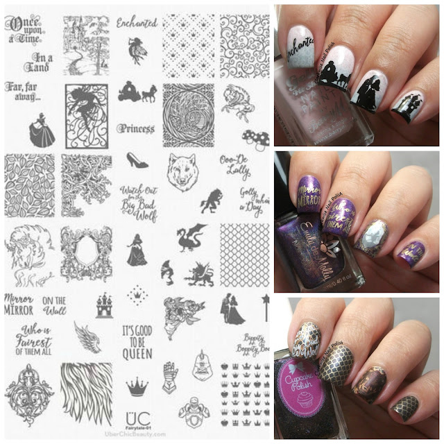 The Clockwise Nail Polish: Uber Chic Fairytale-01 Stamping Plate Review