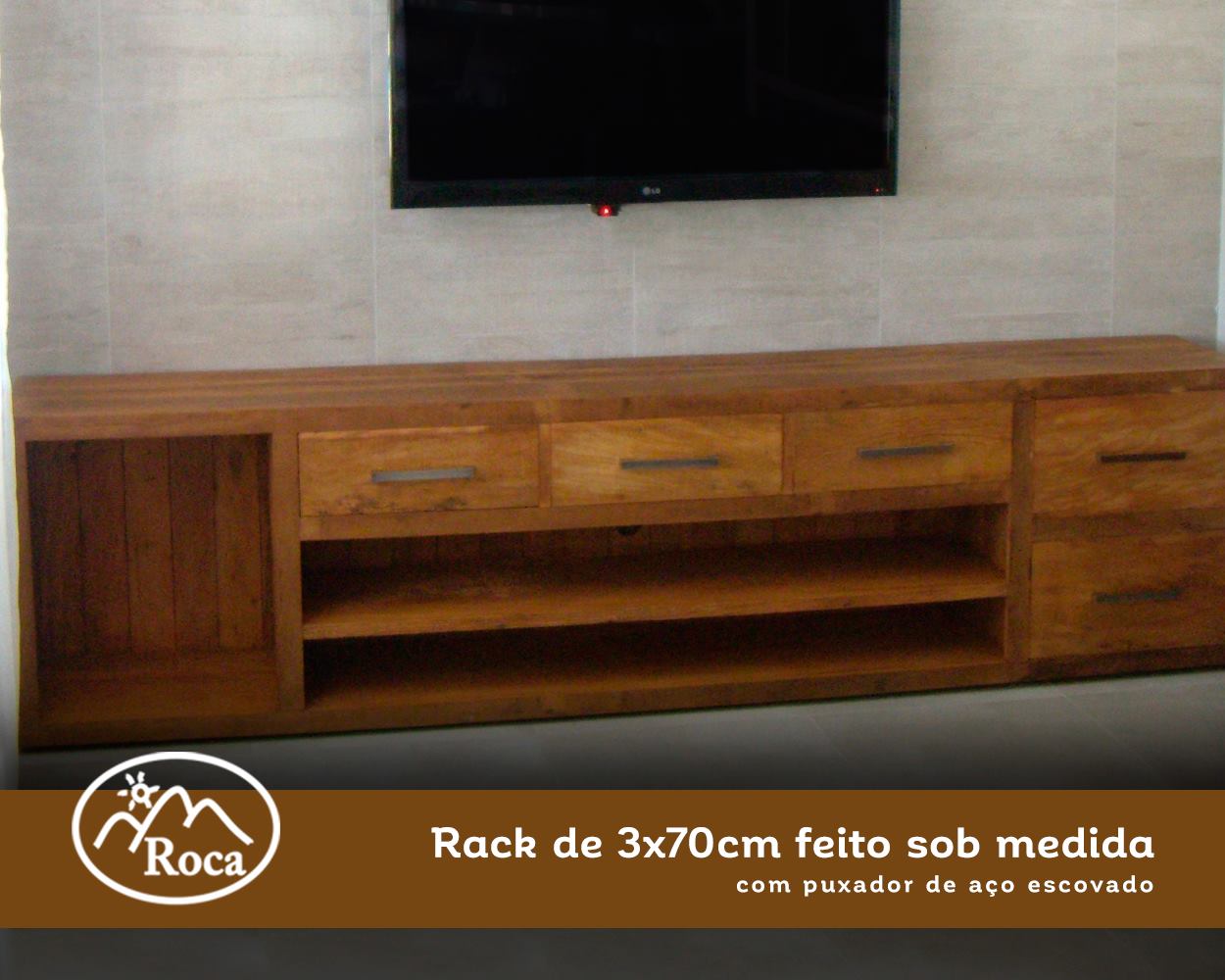 Roca móveis e decoração Rack Sob Medida Indaiatuba/SP