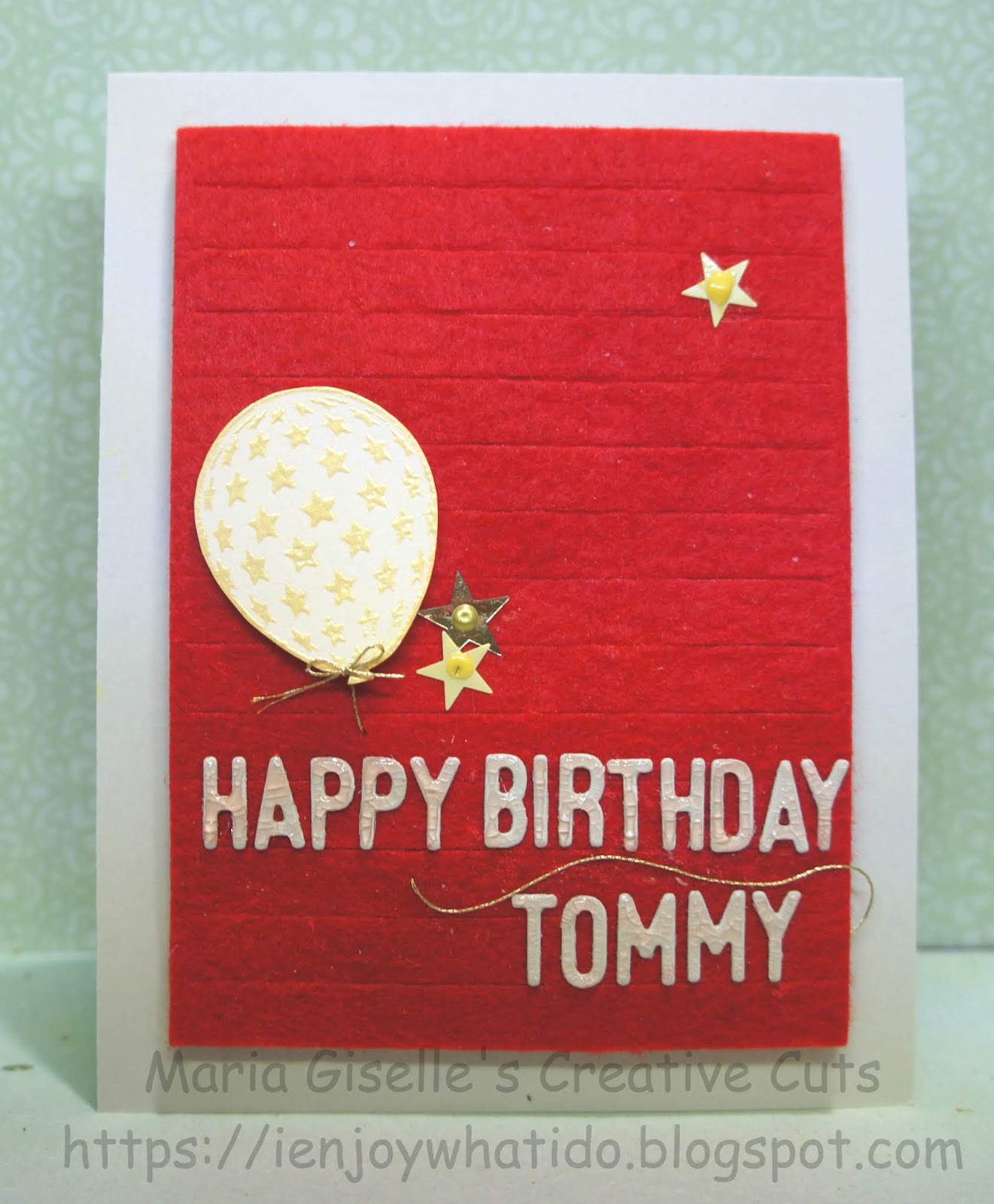 Maria Giselle's Creative Cuts Letter Board Birthday Card