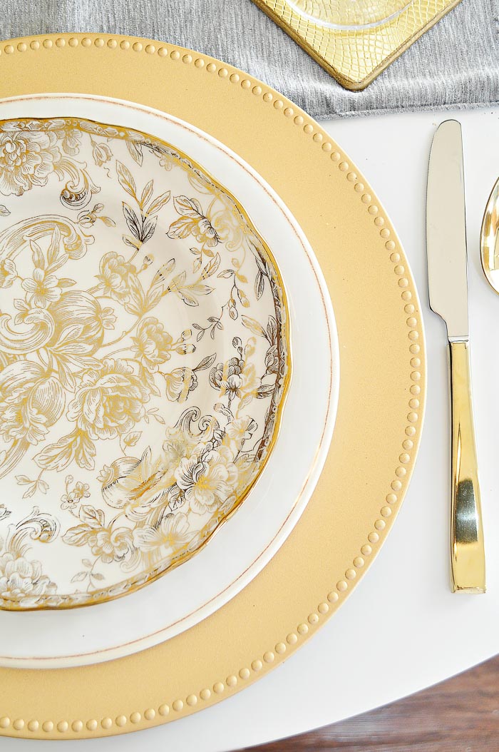 Dining room facelift for under $50 using gorgeous decor and tableware finds from @Marshalls
