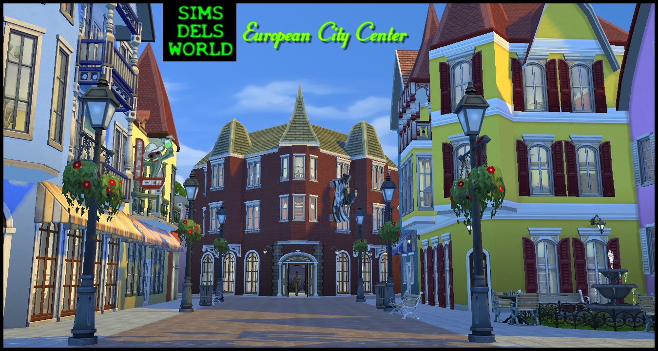 SimsDelsWorld: The Sims 4 : European City Center ( No CC )
