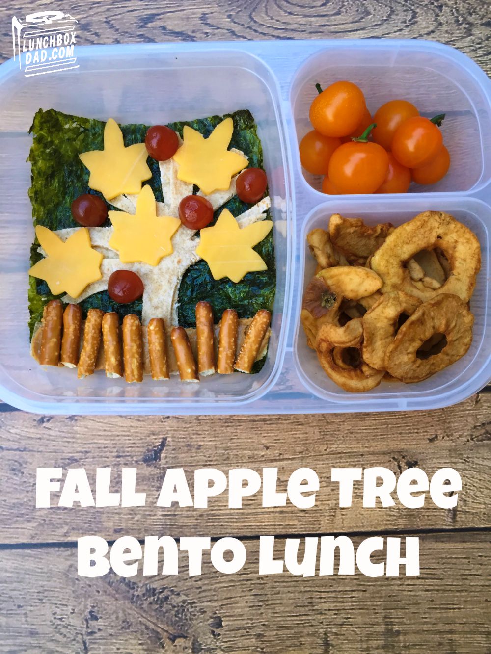 Lunchbox Dad Learn to Make a Fall Apple Tree Lunch