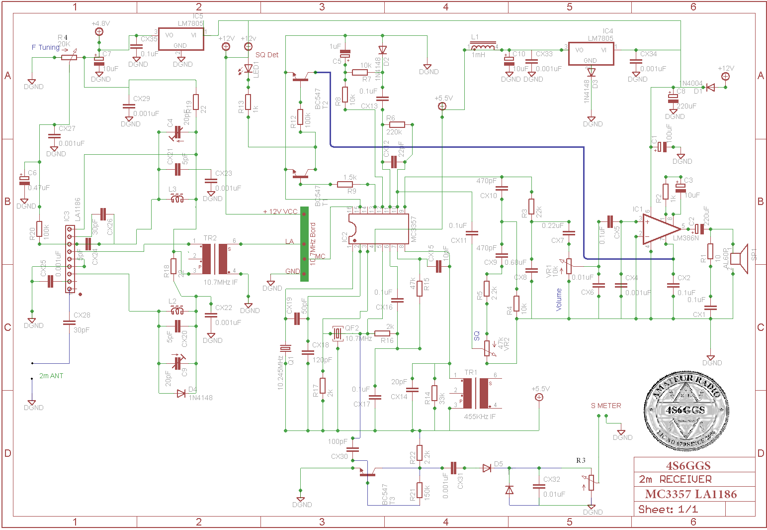 HOBBY RADIO COMMUNICATION REPEATER HT VHF/UHF SKEMA RANGKAIAN RADIO