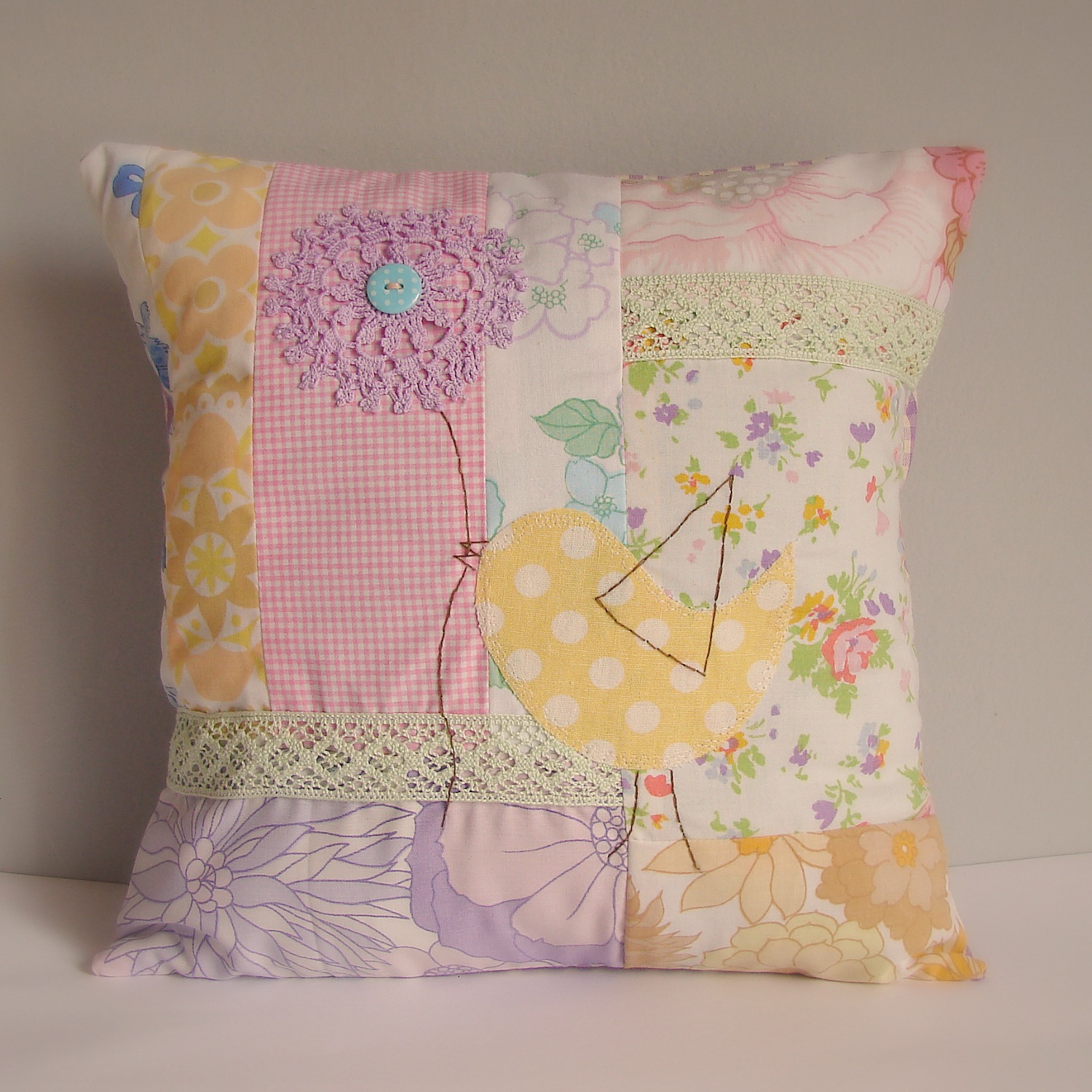 Roxy Creations Vintage fabric Patchwork cushions