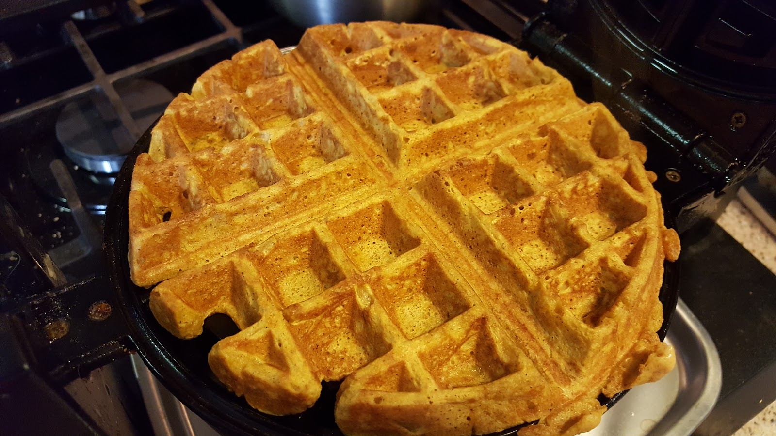 My Patchwork Quilt PUMPKIM WAFFLES with CINNAMON SUGAR BUTTER